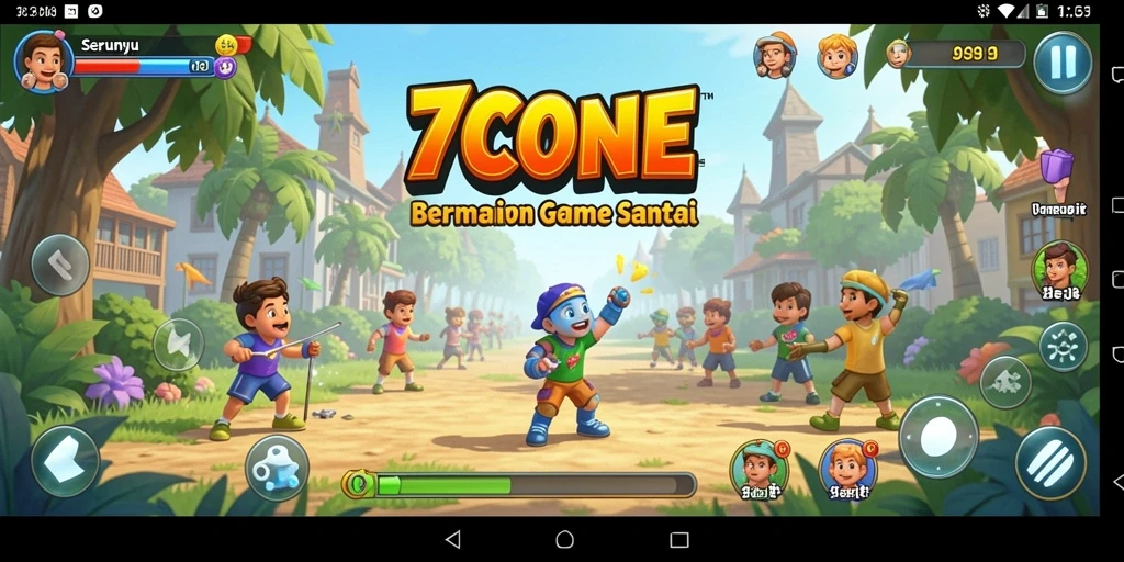 Screenshot gameplay 7CONE memperlihatkan aksi seru dan penuh warna.