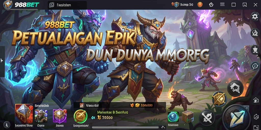 Gameplay mendebarkan dari 988BET dengan karakter yang beraksi.