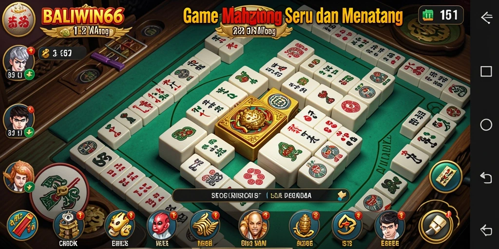 Tampilan gameplay BALIWIN66 dengan papan Mahjong yang menarik.