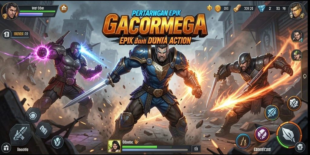 Tampilan epik pertarungan dalam GACORMEGA