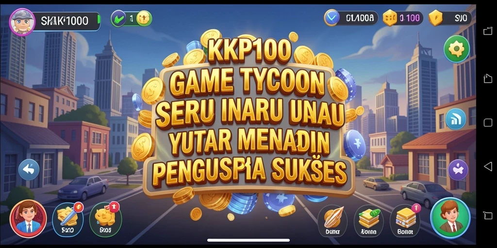 Screenshot utama KPK100 menampilkan gameplay yang menarik dalam setting Tycoon.