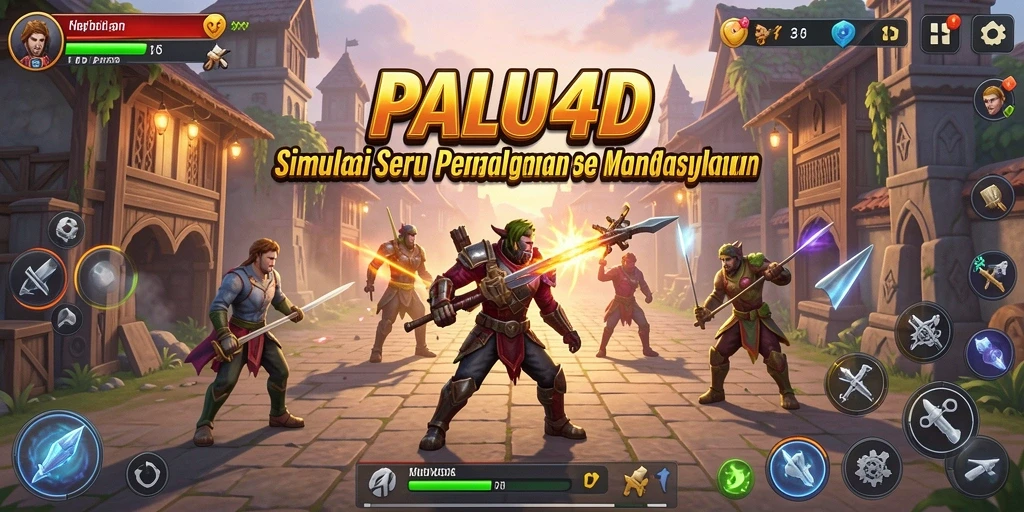 Tangkapan layar utama PALU4D menampilkan aksi dinamis dalam gameplay simulation.