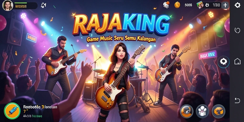 Tampilan gameplay seru saat memainkan lagu di RAJAKING.